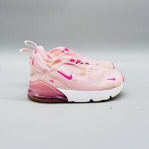Nike Shoes Girls 9 Pink Air Max 270 Mesh Knit Running Athletic Sneakers Casual